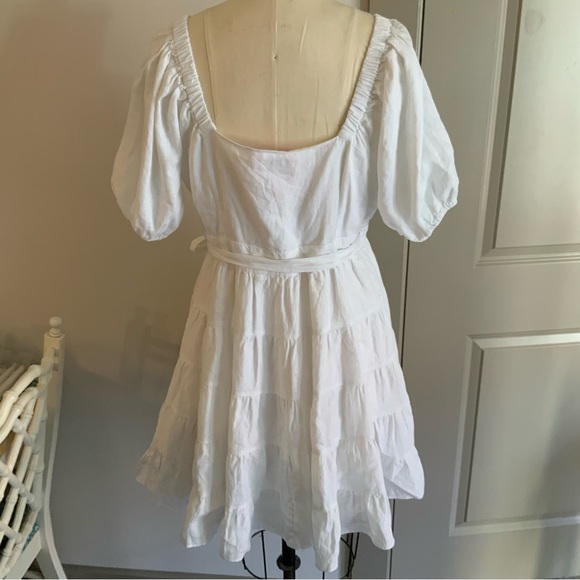 Iralee White Linen Dress 6 - Picture 5 of 8